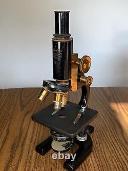 Antique Spencer Lens Co. Monocular Microscope, Works 12x Plus 3 Objectives Tool