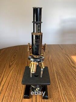 Antique Spencer Lens Co. Monocular Microscope, Works 12x Plus 3 Objectives Tool