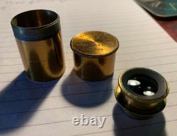 Antique Watson & Sons 3 inch Microscope Objective Lens Approx 2x Magnification