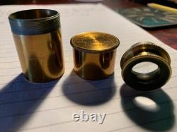 Antique Watson & Sons 3 inch Microscope Objective Lens Approx 2x Magnification