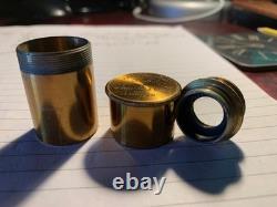 Antique Watson & Sons 3 inch Microscope Objective Lens Approx 2x Magnification