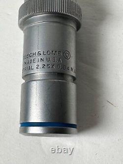 Bausch & Lomb 2.25x/0.04 N. A. Microscope Objective Lens