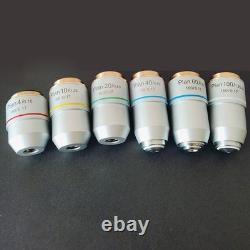 Biological Microscope 195 Plan achromatic objective lens 4X 10X 20X 40X 60X 100X