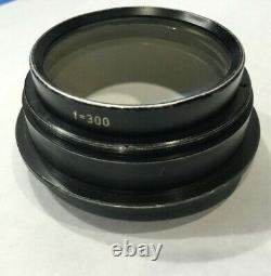 CARL ZEISS LENS F=300 MICROSCOPE OBJECTIVE LENS w MOUNT + 2 OCULAR LENSES kp