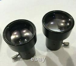 CARL ZEISS LENS F=300 MICROSCOPE OBJECTIVE LENS w MOUNT + 2 OCULAR LENSES kp