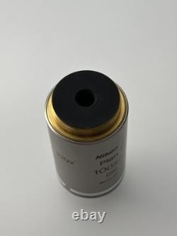 CFI Nikon Plan Fluor 100x/1.30 NA Oil 0.20 WD Microscope Objective Lens DIC H