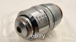 CLEAN GLASS Nikon Fluor 20x 0.75 160/0.17 Microscope Objective Lens RMS 34668