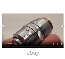 CLEAN GLASS Nikon Fluor 20x 0.75 160/0.17 Microscope Objective Lens RMS 34668