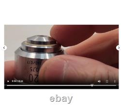CLEAN GLASS Nikon Fluor 20x 0.75 160/0.17 Microscope Objective Lens RMS 34668