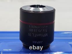 CLEAN GLASS Olympus MPlanFL N 5X/0.15 BD Microscope Objective Lens for M26 33086
