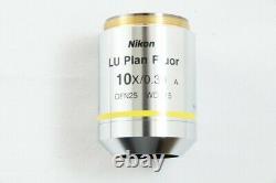 CLEAN Lens Nikon LU Plan Fluor 10x/0.30 A? /0 BD WD Microscope Objective #2529