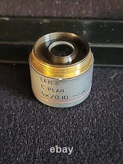 C PLAN 4x/0.10 OBJECTIVE LENS 506074 LEICA DMLS LABORATORY MICROSCOPE