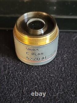 C PLAN 4x/0.10 OBJECTIVE LENS 506074 LEICA DMLS LABORATORY MICROSCOPE