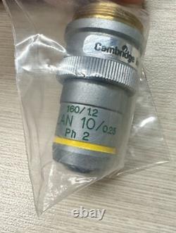 Cambridge Instruments 160/1.2 Plan 10/0.25 PH 2 OIL Microscope Objective Lens