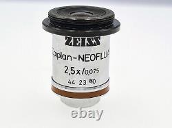 Carl Zeiss 44 23 10 Epiplan-NEOFLUAR Microscope Objective Lens 2.5x/0.075