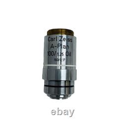 Carl Zeiss A-Plan 100/1.25 Oil 160/0.17 100x Microscope Objective Lens 46 19 17