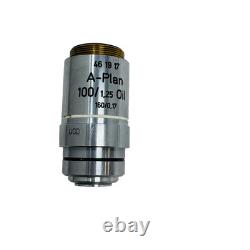 Carl Zeiss A-Plan 100/1.25 Oil 160/0.17 100x Microscope Objective Lens 46 19 17