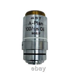 Carl Zeiss A-Plan 100x / 1.25 Oil Microscope Objective Lens 160/0.17 461917