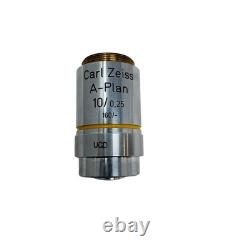 Carl Zeiss A-Plan 10/0.25 10x Microscope Objective Lens UCD 460417