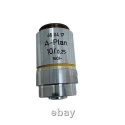 Carl Zeiss A-Plan 10x/0.25 160/- Microscope Objective Lens 46 04 17