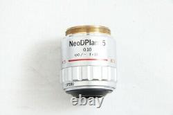 Clean Glass Olympus NEO DPlan 5X 0.10 f=180 Microscope Objective Lens #3509