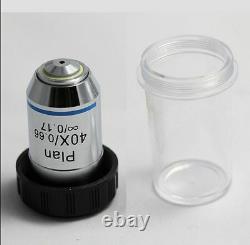 Compound Microscope 4X 10X 40X 100X Infinity Plan Achromatic Objective Lens Set