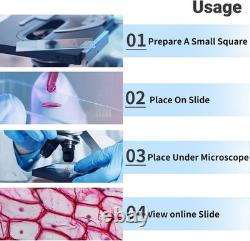 Compound Monocular Microscope 40x-2500x 7 LCD Lab Constant Temp Aluminum Case
