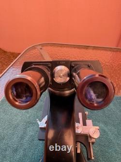 E Leitz Wetzlar Vintage Binocular Microscope Four Objectives Germany