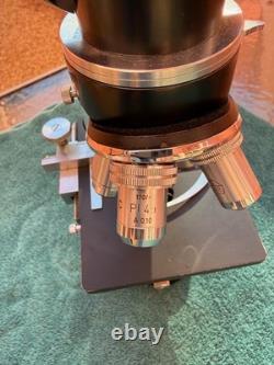 E Leitz Wetzlar Vintage Binocular Microscope Four Objectives Germany