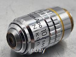 Ex Nikon Plan Apo 10x 0.45 160/0.17 Microscope Objective Lens For RMS 28839