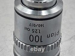Ex Nikon microscope objective lens Plan 100/1.25 Oil 160/0.17 0.8-1.25 RMS 28836