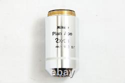 Exc++ Nikon Plan Apo 2x/0.1 inf/- WD 8.5 CFI Microscope Objective Lens #3937