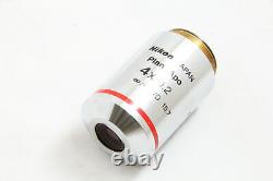 Exc++ Nikon Plan Apo 4x/0.2 inf/- WD 15.7 CFI Microscope Objective Lens #3938