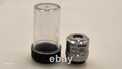 Excellent NIKON 10X M PLAN MICROSCOPE OBJECTIVE LENS 10/0.21 SLWD 210/0 34052
