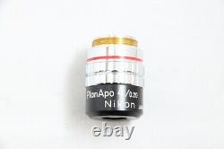 Excellent++ Nikon Plan Apo 4X/0.20 160/- Lens 4x Microscope Objective #3798