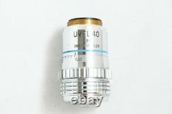 Excellent Olympus UVFL 40X / 0.85 160/0.11-0.23 Microscope Objective Lens #3725