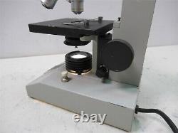 Fisher Scientific Micromaster Model E Binocular Microscope with 4 Objective Lenses