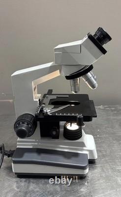 Fisher Scientific Microscope With4 Objective Lenses EA 10 40 100 4 160/0.17 1.25