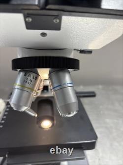 Fisher Scientific Microscope With4 Objective Lenses EA 10 40 100 4 160/0.17 1.25