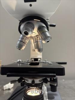 Fisher Scientific Microscope With4 Objective Lenses EA 10 40 100 4 160/0.17 1.25