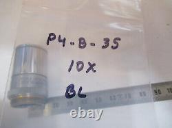 Industrial Lens Bausch Lomb Objective 10x Microscope Part As Pictured #p4-b-35