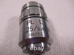 Jenco Inverted Compound Microscope Objective Lens PL L 25x PHP2 160mm 0.40