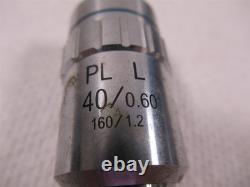 Jenco Inverted Compound Microscope Objective Lens PL L 40x 160mm 0.60