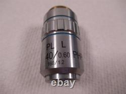 Jenco Inverted Compound Microscope Objective Lens PL L 40x PHP2 160mm 0.60