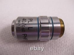 Jenco Inverted Compound Microscope Objective Lens PL L 40x PHP2 160mm 0.60