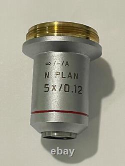 LEICA N PLAN 5X/0.12 506087 Objective Compound Microscope Lens DM4000