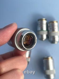 LEITZ/LEICA Microscope objective lens set NPL FLUOTAR P 2.5/6.3/16/25/100