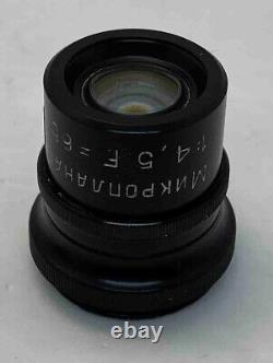 LOMO Microplanar 14,5 F=65mm 10x Macro objective lens microscope camera
