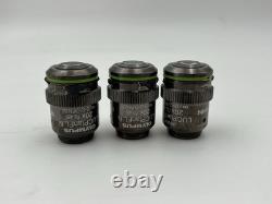 LOT OF 3 PCS Olympus LUCPlanFL N, 20x/0.45 0-2/OFN22 Microscope Objective lens