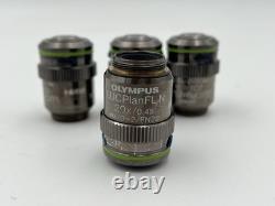 LOT OF 4 PCS Olympus LUCPlanFL N, 20x/0.45 0-2/FN22 Microscope Objective lens